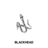 BLACKHEAD/черная голова, кольцо в форме змеи, открывающееся европейские и американские мужские и женские кольца, парные модные темные панк-кольца