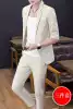 Summer Korean slim short-sleeved suit suit Young man British seven-point sleeve middle-sleeve suit suit dress man