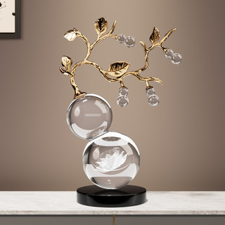 Chinese-Style Fortune Gourd Ornament, Light Luxury, High-End, Suitable for Living Room, Entrance, Wine Cabinet, Office Decoration, Housewarming Gift