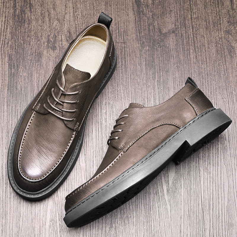 Men's shoes autumn British leather retro business formal casual shoes men's all-match soft leather soft bottom men's casual leather shoes