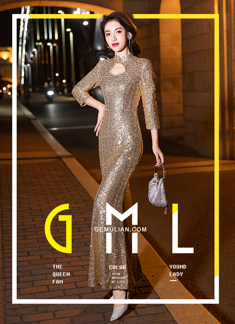 Các mẫu đầm dạ hội sang trọng Đầm dự tiệc cao cấp kiểu Hàn Quốc - VDH35