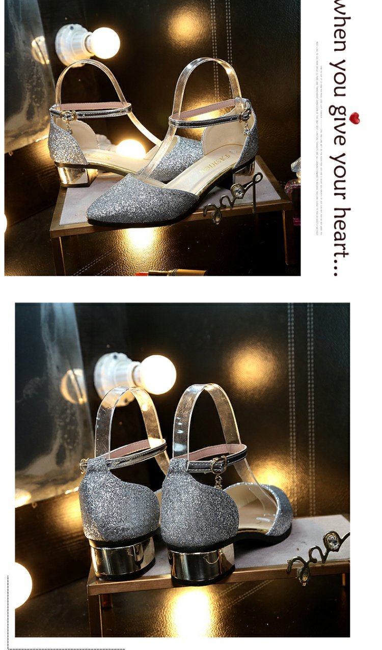 Mùa hè 2018 mới phong cách sandal nữ vải sequin Baotou rỗng từ khóa với dày với giày cao gót thời trang giày nữ giày sandal nữ Vento
