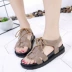 Giày đế bệt đế bằng nữ sinh viên phiên bản Hàn Quốc của sandal hoang dã 2018 hè mới quai mềm đế xuồng Giày đế bệt xăng đan đế xuồng Sandal