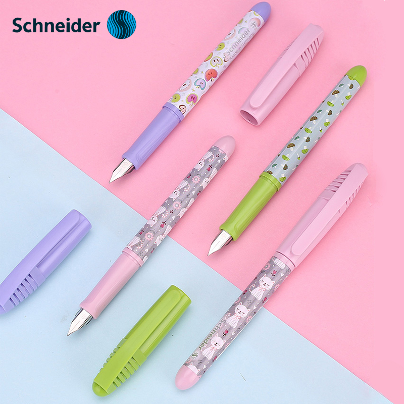 Special price Free lettering Germany Schneider ink bag pen Children's fun fresh series Candy color Children's primary school students for beginners to practice cute girl boy EF sharp special fine