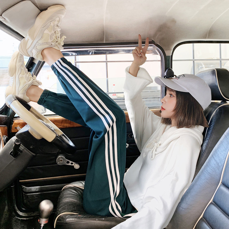 Sports pants women spring autumn 2022 new ins trendy summer loose banded feet slim casual student harem sweatpants