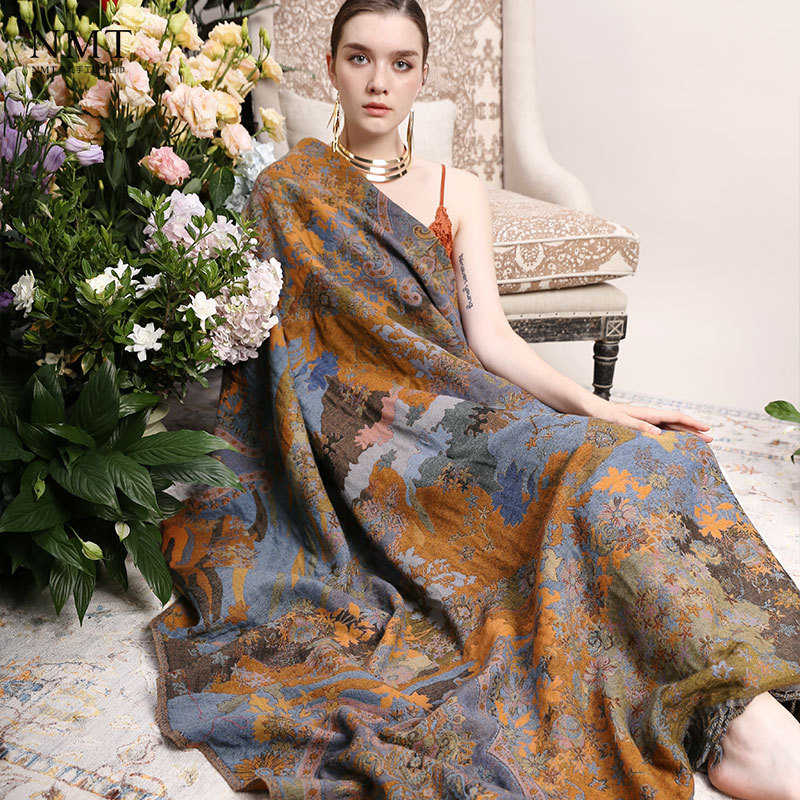 Ethnic Style Oversized Scarf, Women's Blanket, Wool Cape, Double-Sided, Extra Large and Thick, Autumn and Winter Throw Blanket Shawl Ethnic Style Oversized Scarf, Women's Blanket, Wool Cape, Double-Sided, Extra Large and Thick, Autumn and Winter Throw Blanket Shawl