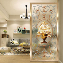 Modern art glass hot selling living room partition screen shoe cabinet double-sided frosted transparent effect tempered European style