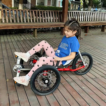 TRI-MATRIX childrens recumbent three-wheeled front and rear travel riding recumbent bicycle leisure transportation folding recumbent bike