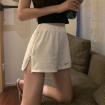 Shorts Women 2022 Spring Summer New Zipped Open Fork Sports Ins Korean version loose casual 100 lap a pair of pants