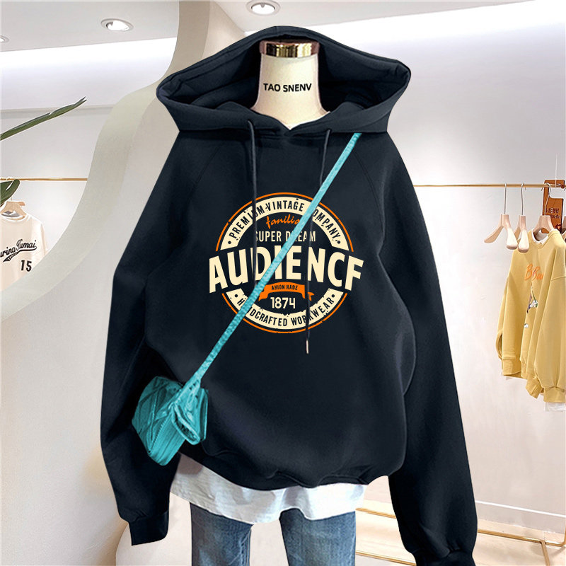 Even hat sportswomen 2021 new spring and fall Lazy Loose Plus Suede Thickened Jacketing Jacket Printed Casual Jacket Tide