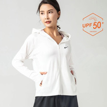 Sunscreen Womens autumn new thin section Anti-UV-ins outdoor long sleeves Breathable Ice Silk Tandem Hat Yoga Coat