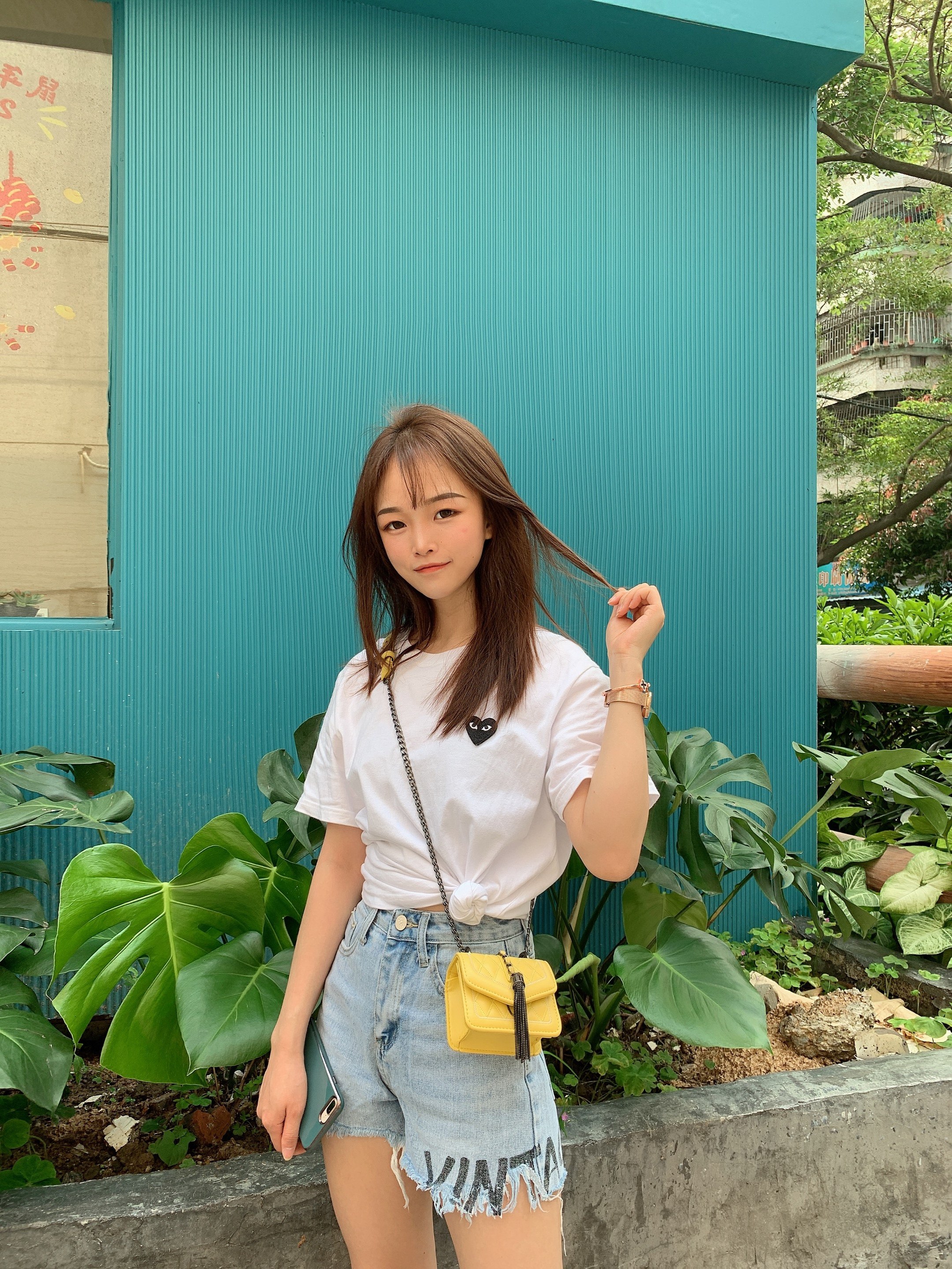 Day Series Tide Cards 2022 Summer New Loving Embroidered Couples With Loose Pure Cotton 100 Hitch Short Sleeve White T-Shirt Woman