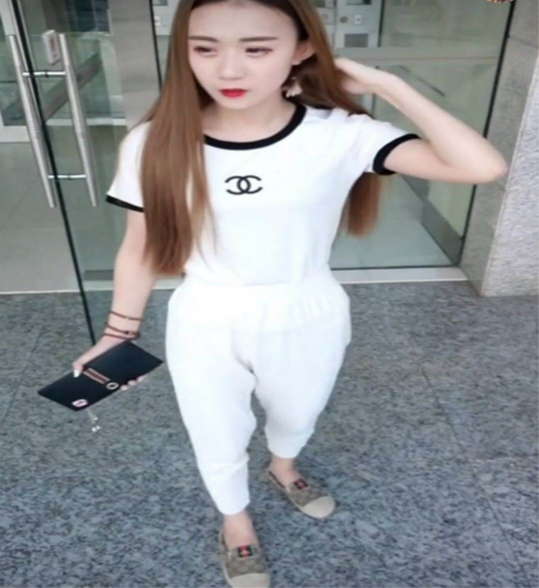 Xã hội mùa đông quần nữ tay đỏ nhanh tay với các cô gái xu hướng phiên bản Hàn Quốc của chín điểm quần cà rốt hậu cung quần học sinh quần tây baggy