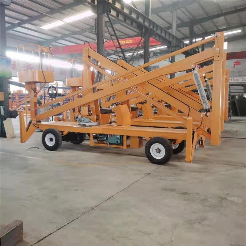 Diesel engine walking battery Customized electromechanical dual-use trekking type lift aerial work platform hydraulic lift