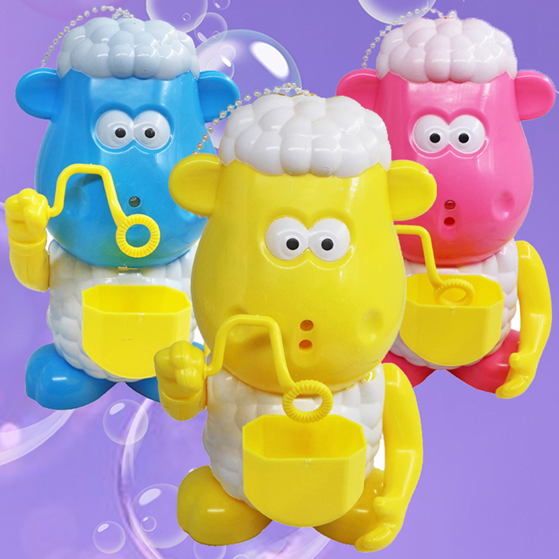 Shake sound lucky sheep electric bubble blowing machine children's automatic net red baby bath lamb toy boy girl