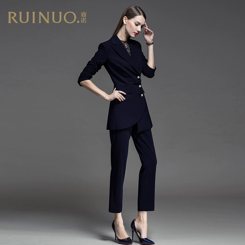 睿诺 Пиджак классического кроя, классический костюм, комплект, в корейском стиле, в британском стиле