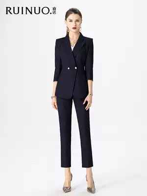 Ruino suit suit suit female thin temperament ol manager office uniform summer commuter Business civil servant interview formal dress