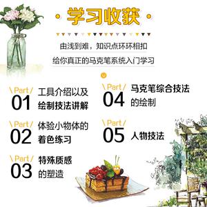 写实之美! 马克笔小物 写实技法基础入门教程 李磊 著 美术技法 艺术 人民邮电出版社