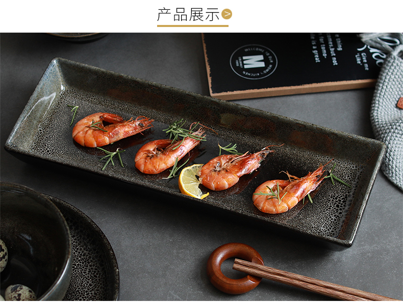 Creative glaze under Japanese glaze color variable glaze ceramic tableware move dishes home dinner plate dishes set combination