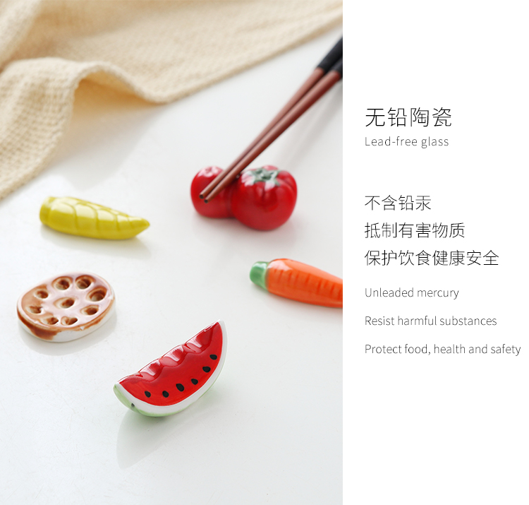 Ceramic express little chopsticks rack creative Japanese household table table chopsticks chopsticks chopsticks holder frame pillow chopstick hold spoon doesn money