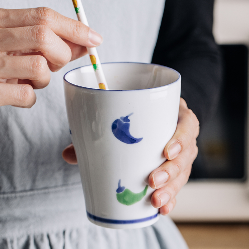 Creative hand - made pepper under glaze color porcelain mugs ceramic keller cup without cover household Japanese ultimately responds cup