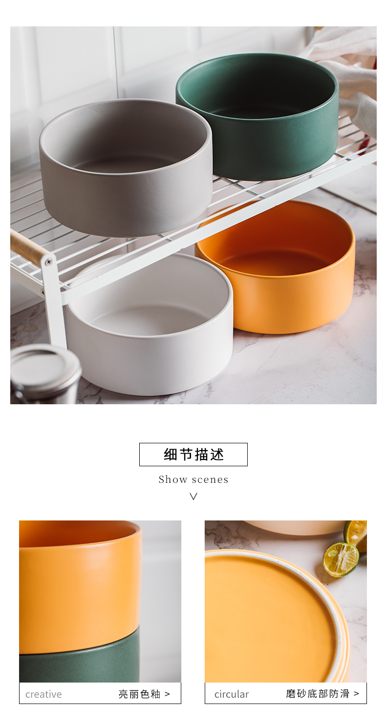Northern wind jobs household contracted rainbow such as use of household ceramic bowl size 6 inches deep bowl of soup bowl of salad bowl round bowl