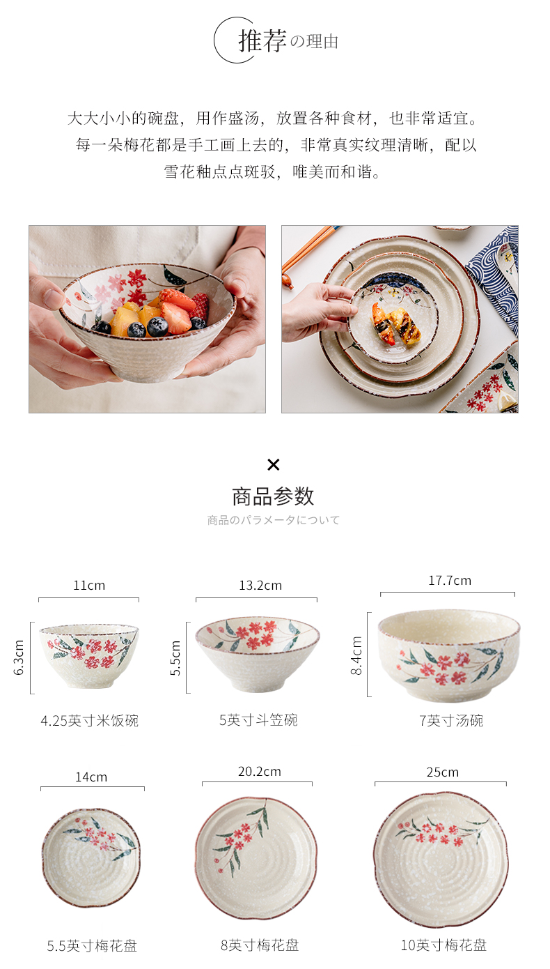 Japanese job home eat rice bowl cutlery set dishes creative dishes move dish soup bowl ceramic bowl