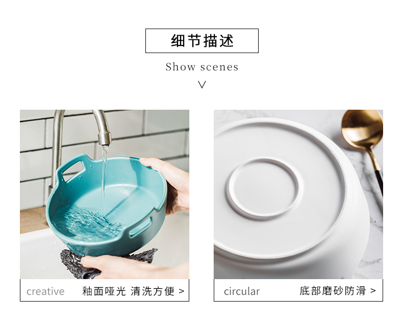 For job ears ceramic baking bowl cheese baked FanPan home 0 # baking dish of boiled fish bowl of soup bowl