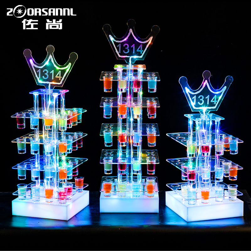 Zozan - emitting glass - rack bar skyscraper cocktail rack creative bar with a glass frame