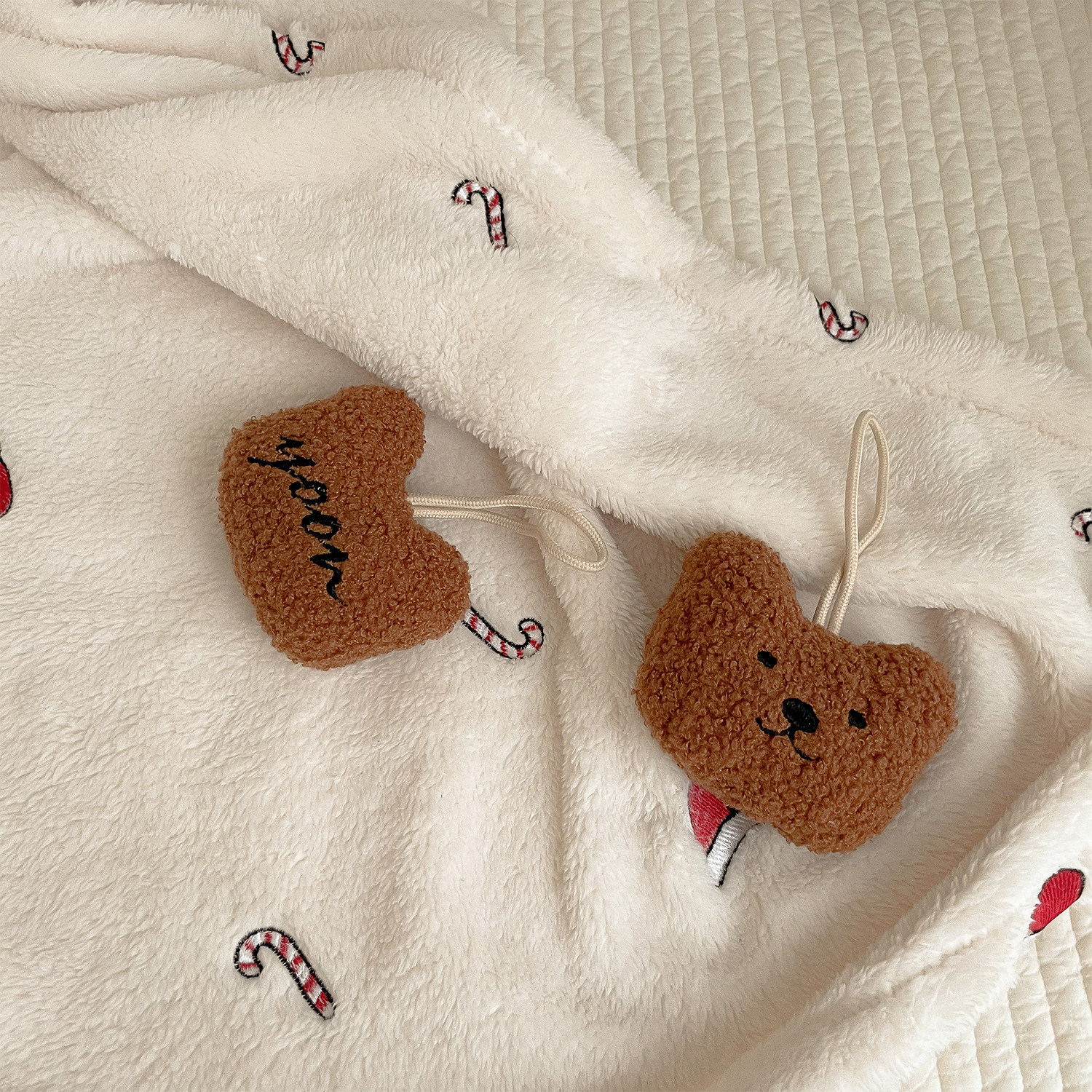 monobaby Han ins Bear embroidery doll pendant name tag custom baby children's bag hanging ornament