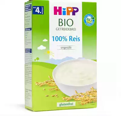 Germany Xibao rice flour 4 months baby baby non-staple food hipp rice burnt organic Xibao rice noodles new 200g