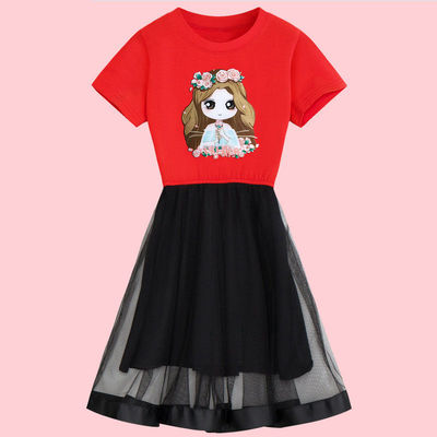 ZZ25女童纯棉连衣裙2021夏季新款中大童夏装儿童洋气小女孩公主裙