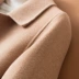 2019 cổ áo búp bê mới áo len hai mặt của phụ nữ áo len dài giữa len áo khoác nữ mỏng - Trung bình và dài Coat