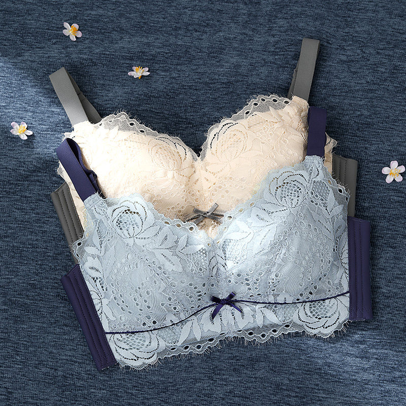 Latex underwear breast small new 2020 explosive anti-sag closing bra no underwire thin bra summer