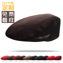 Beret female summer thin cute Japanese Joker casual hat DIY custom embroidery custom logo sun hat