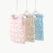 Giải phóng mặt bằng chống trẻ em xuống áo cotton nhỏ và vừa cho trẻ em gái ấm áp dày bên trong và bên ngoài mặc vest