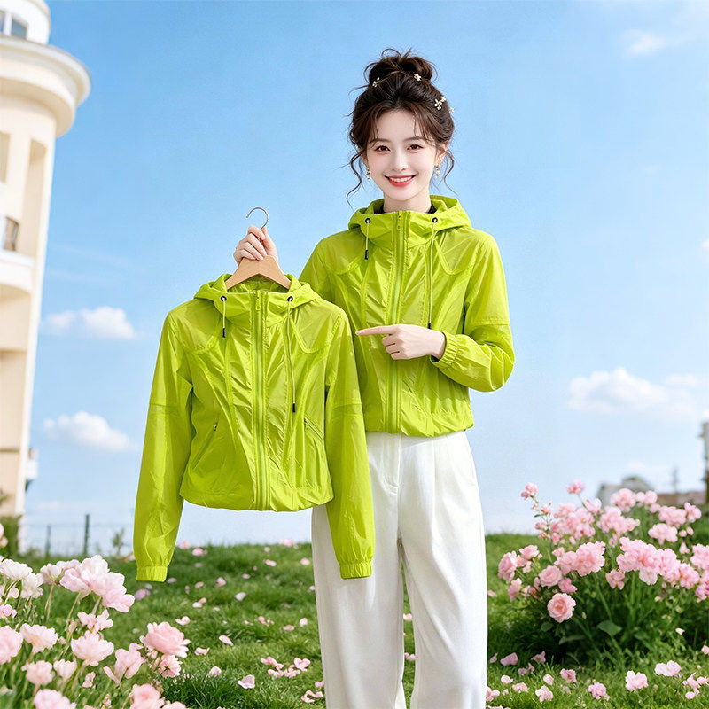 2026超火减龄外套时尚休闲夏季新款百搭宽松轻薄透气纯色防晒上衣