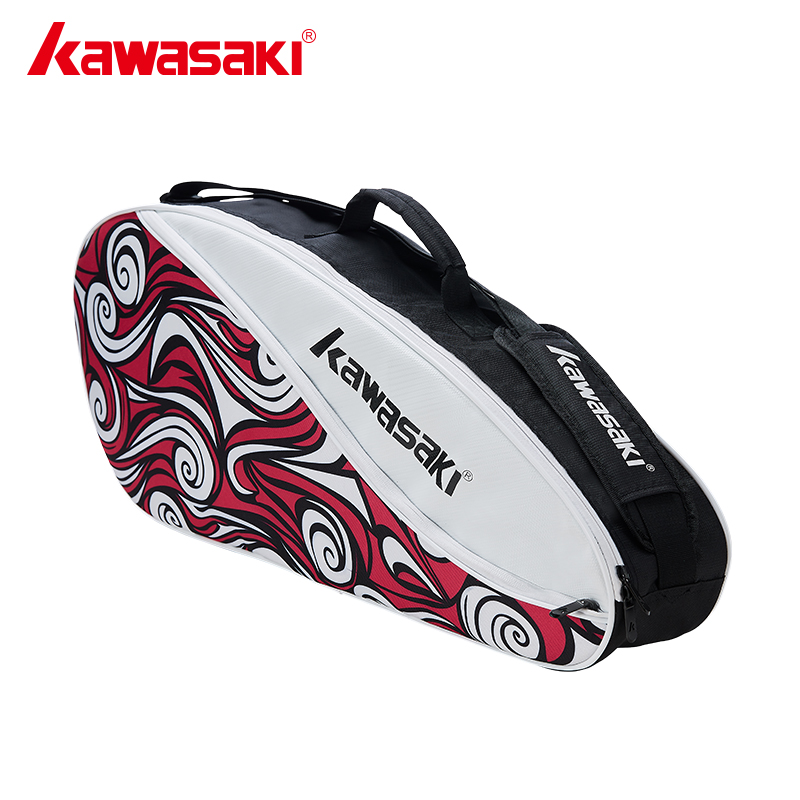 Kawasaki badminton bag shoulder bag women's men's 3-pack large-capacity portable portable light riding badminton bag