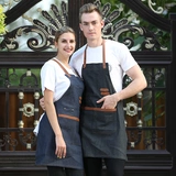 Джинсовый фартук, кофейная модная юбка для работы, делается под заказ, с печатью вашего логотипа