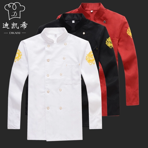 Добавить толстую и большой шеф-повар для работы с длинными рукавами осень и зимняя одежда