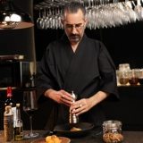 Японская одежда шеф-повара, летняя рабочая одежда с рукавом три четверти для общественного питания, мужская одежда для суши, сашими, отеля, изакая