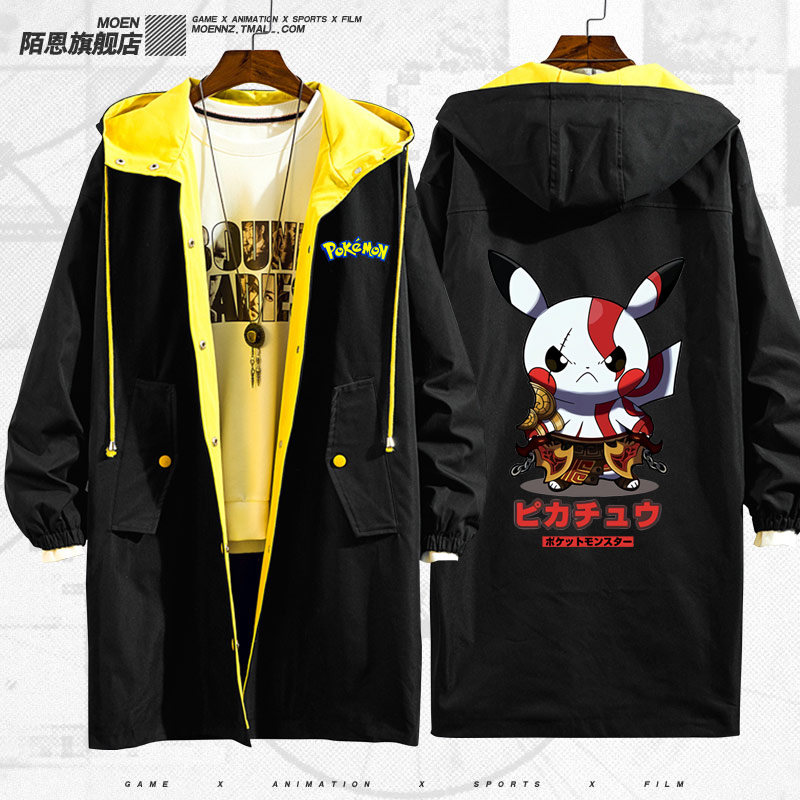 Jacket Elf Bảo Giấc mơ Elf Pikachu Thám Co-hoạt hình Jacket Quần áo Couple nam Và nữ áo gió