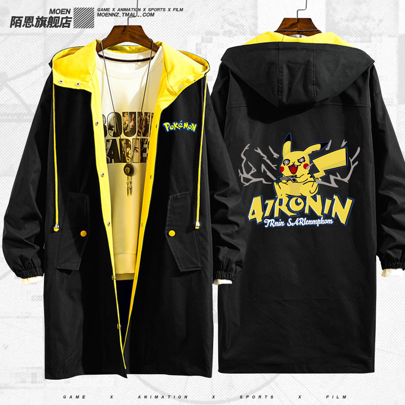 Jacket Elf Bảo Giấc mơ Elf Pikachu Thám Co-hoạt hình Jacket Quần áo Couple nam Và nữ áo gió