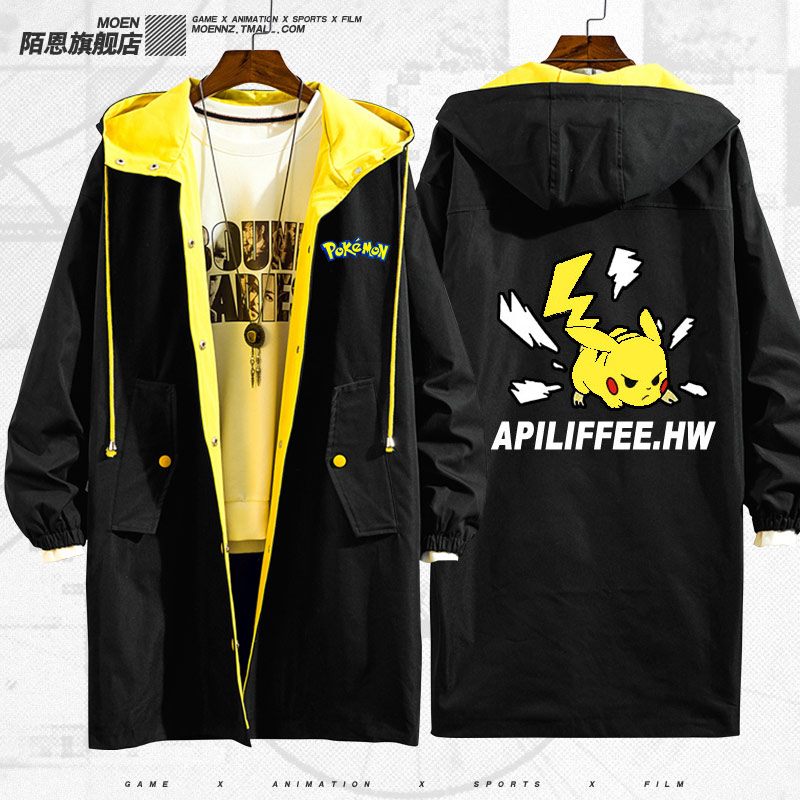 Jacket Elf Bảo Giấc mơ Elf Pikachu Thám Co-hoạt hình Jacket Quần áo Couple nam Và nữ áo gió