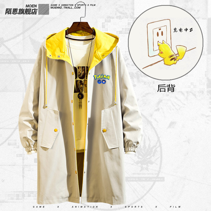 Jacket Elf Bảo Giấc mơ Elf Pikachu Thám Co-hoạt hình Jacket Quần áo Couple nam Và nữ áo gió