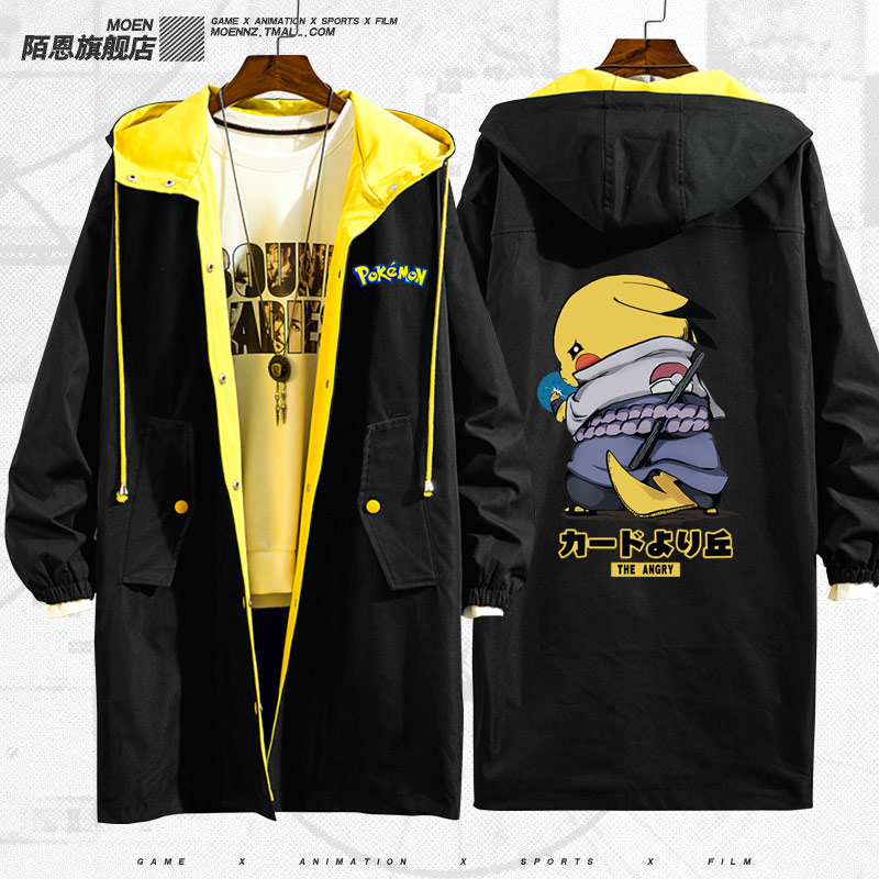 Jacket Elf Bảo Giấc mơ Elf Pikachu Thám Co-hoạt hình Jacket Quần áo Couple nam Và nữ áo gió