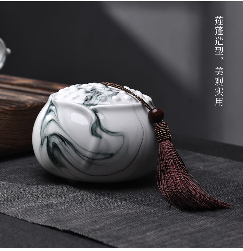 Tao blessing ink zen ceramic tea set household ink kung fu tea teapot teacup tea bag in the mail