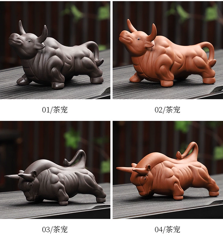 Đồ trang trí thú cưng bằng đất sét màu tím Tao Fuqi có thể được sử dụng để nuôi các phụ kiện trà Kung Fu cao cấp và đồ chơi trà tuyệt vời