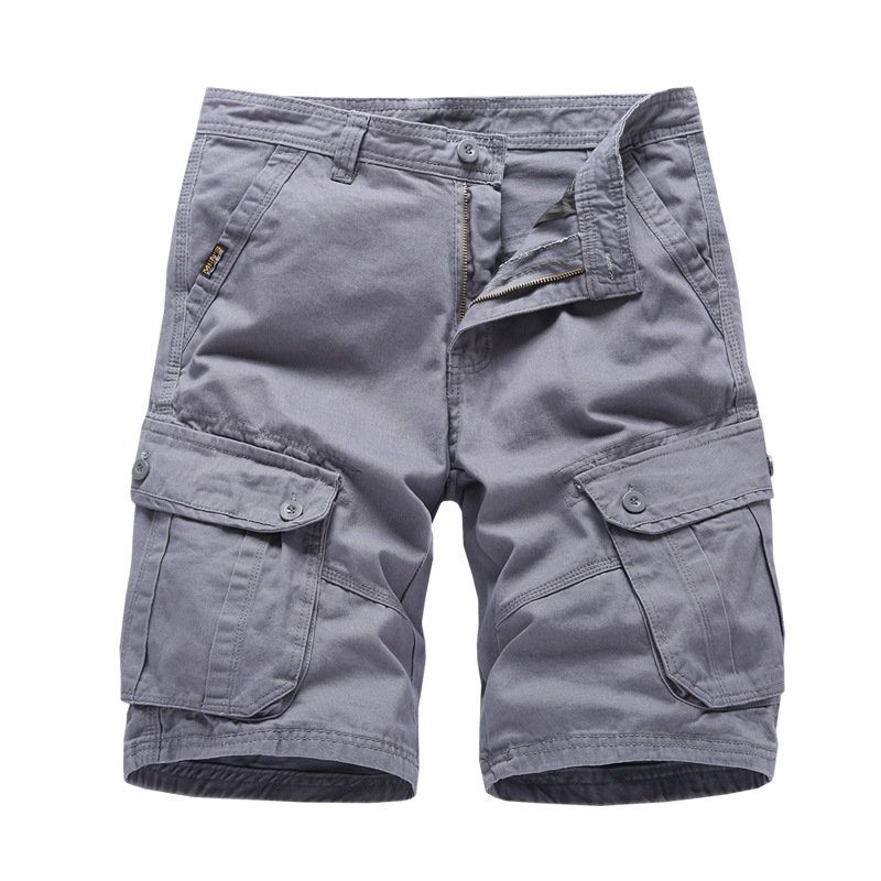 Loose quần việc lớn kích thước quần đa túi ngắn mùa hè ngắn quần bãi biển quần quần của người đàn ông chảy lỏng quần năm điểm