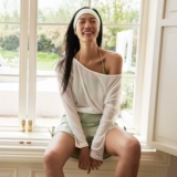 Шелковый спортивный легкий и тонкий дышащий быстросохнущий лонгслив для спортзала для йоги, свободный крой